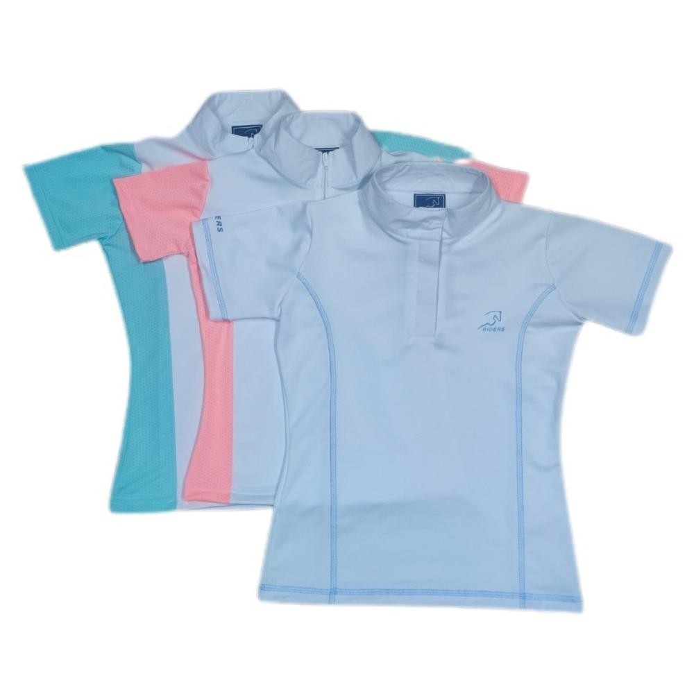 CAMISETA RIDERS DRY-FIT NIÑA MANGA CORTA TALLA 08 BLANCA