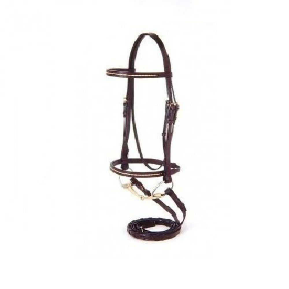 CABEZADA GOLD SNAFFLE NEGRA