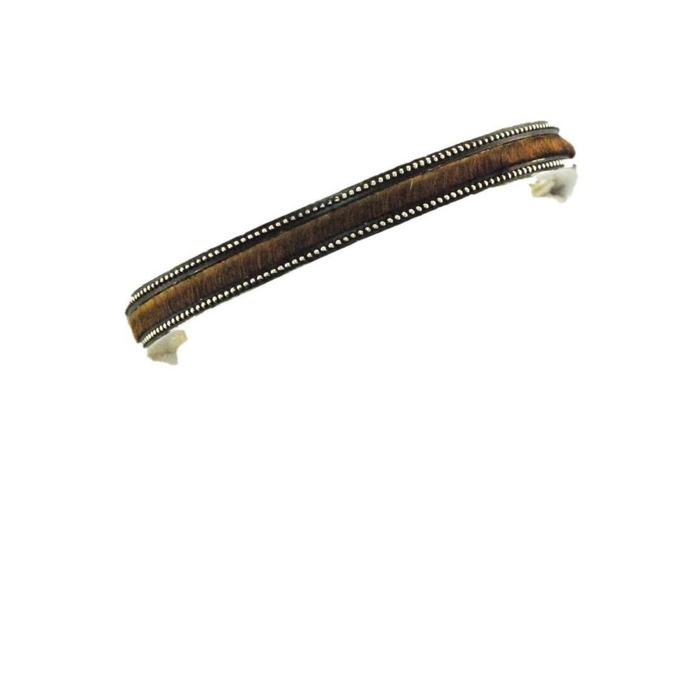PULSERAS PELO DE CABALLO Y BOLITAS PLATA