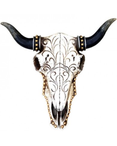 CABEZA EN RESINA VENADO FLORES