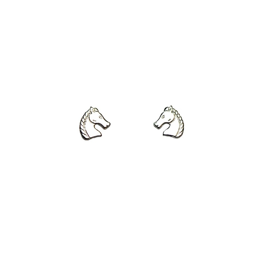 ARETES SILUETA CABEZA CABALLO