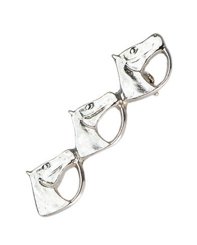 PIN 3 CABALLOS PLATEADO