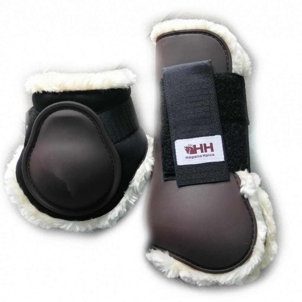 JUEGO DE TENDONERAS Y TOBILLERAS DELUXE CON BORREGUILLO HH