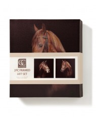 SET DE 2 LIENZOS CABALLOS MARRON