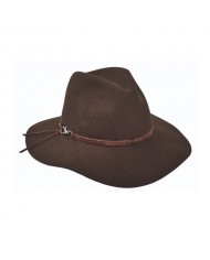 SOMBRERO HAT WOOL FELT LAURA CHOCO TALLA L