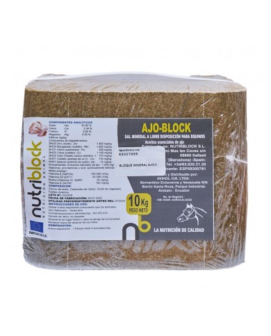 BLOQUE MINERAL AJO-BLOCK 10 KG BLOQUE MINERAL AJO-BLOCK 10 KG