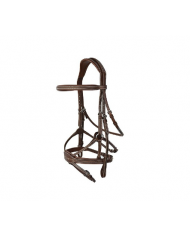 CABEZADA LEXHIS DOBLE RIENDA MUSEROLA DOS PIEZAS NEGRA