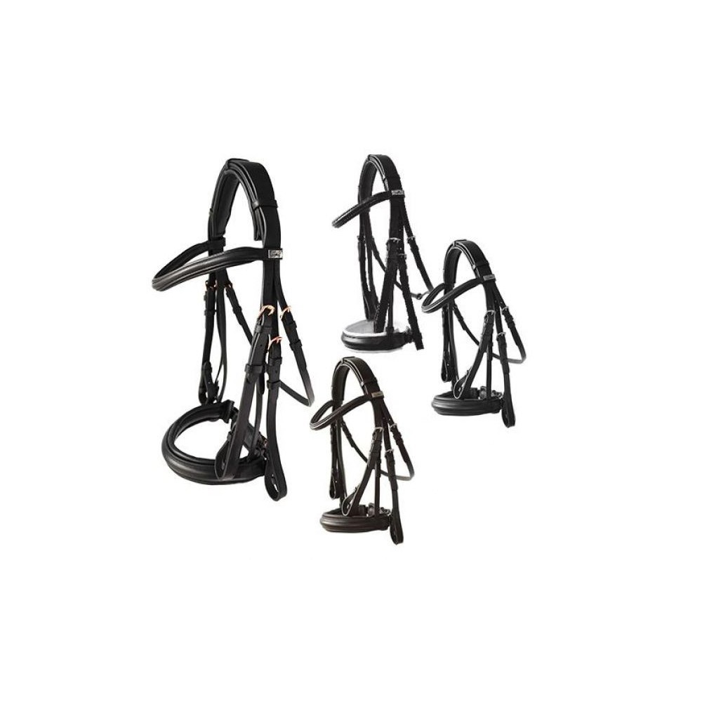 CABEZADA LEXHIS LUNA DOBLE RIENDA NEGRA