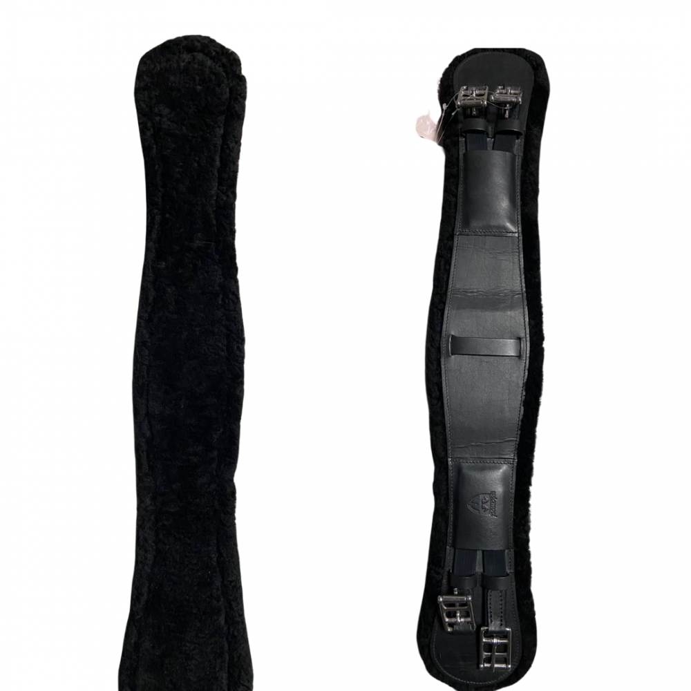 CINCHA DOMA EN CUERO CON ELÁSTICOS Y BORREGUILLO