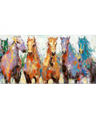 CUADRO COLORES CANVAS CABALLOS