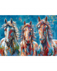 CUADRO COLORES CANVAS CABALLOS