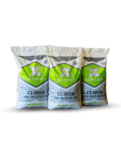 SACO CUBOS DE ALFALFA  ALFAVITA 25 KG SACO CUBOS DE ALFALFA  ALFAVITA 25 KG