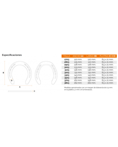 HERRADURA PESTAÑADA MP/PDP LA MONTAÑA