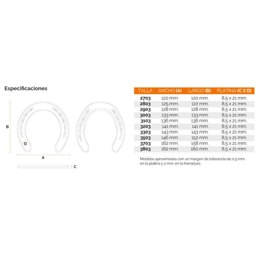 HERRADURA PESTAÑADA MP/PDP LA MONTAÑA