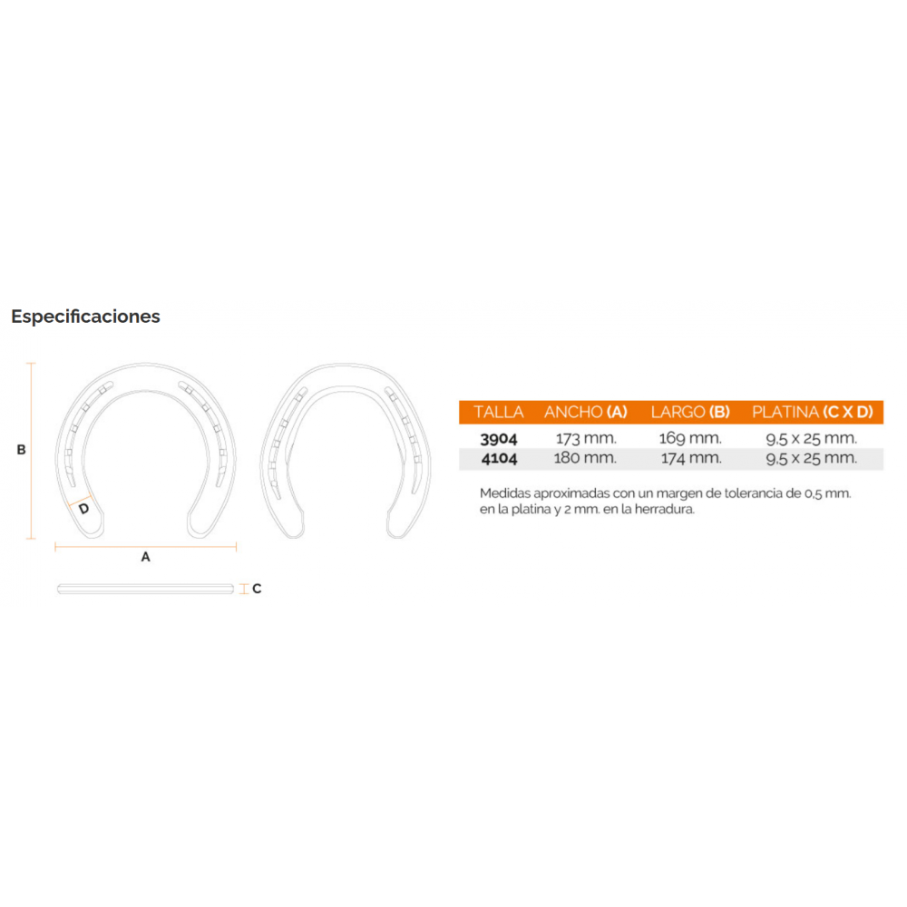 HERRADURA PESTAÑADA MP/PDP LA MONTAÑA