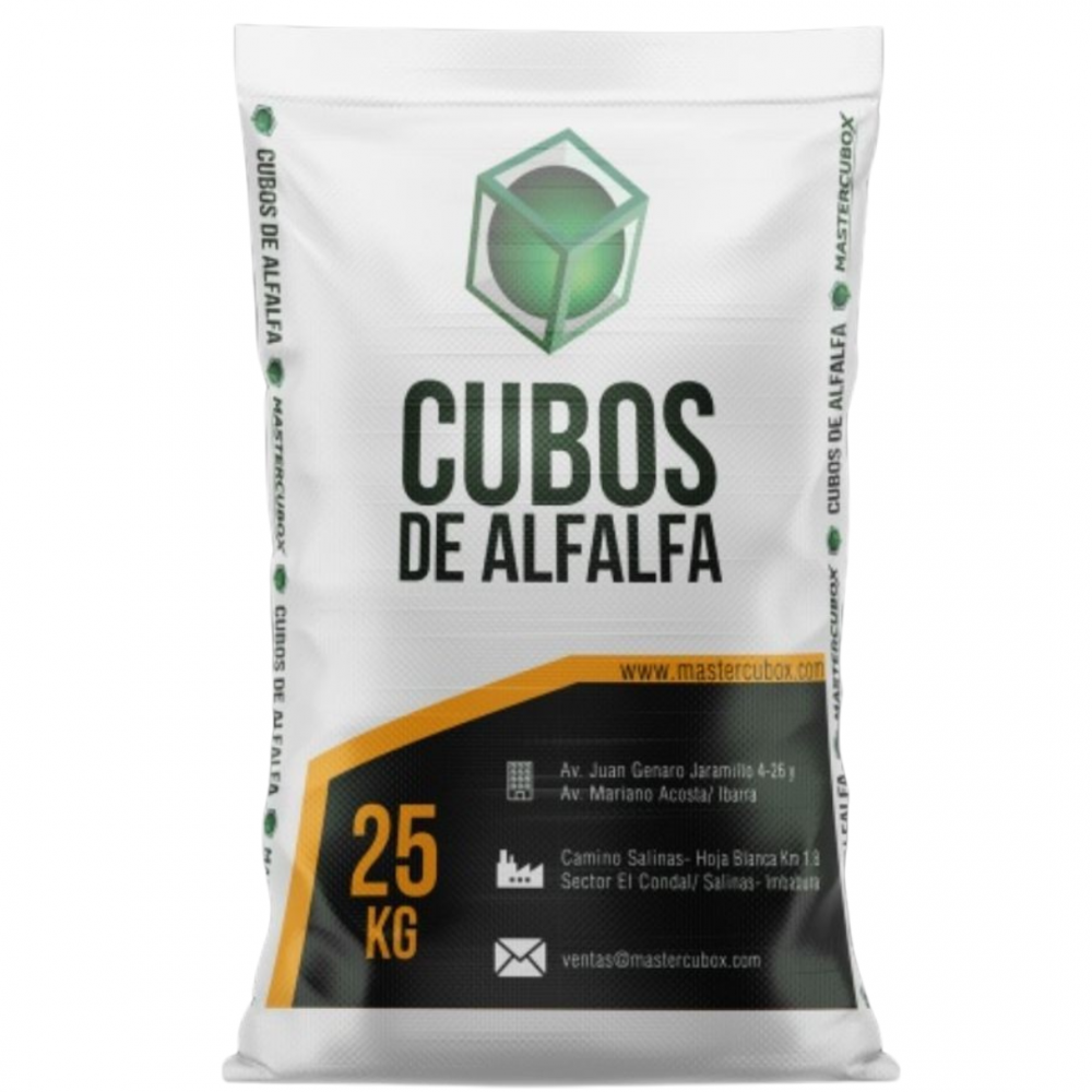 SACO CUBOS DE ALFALFA MASTERCUBOX 25 KG