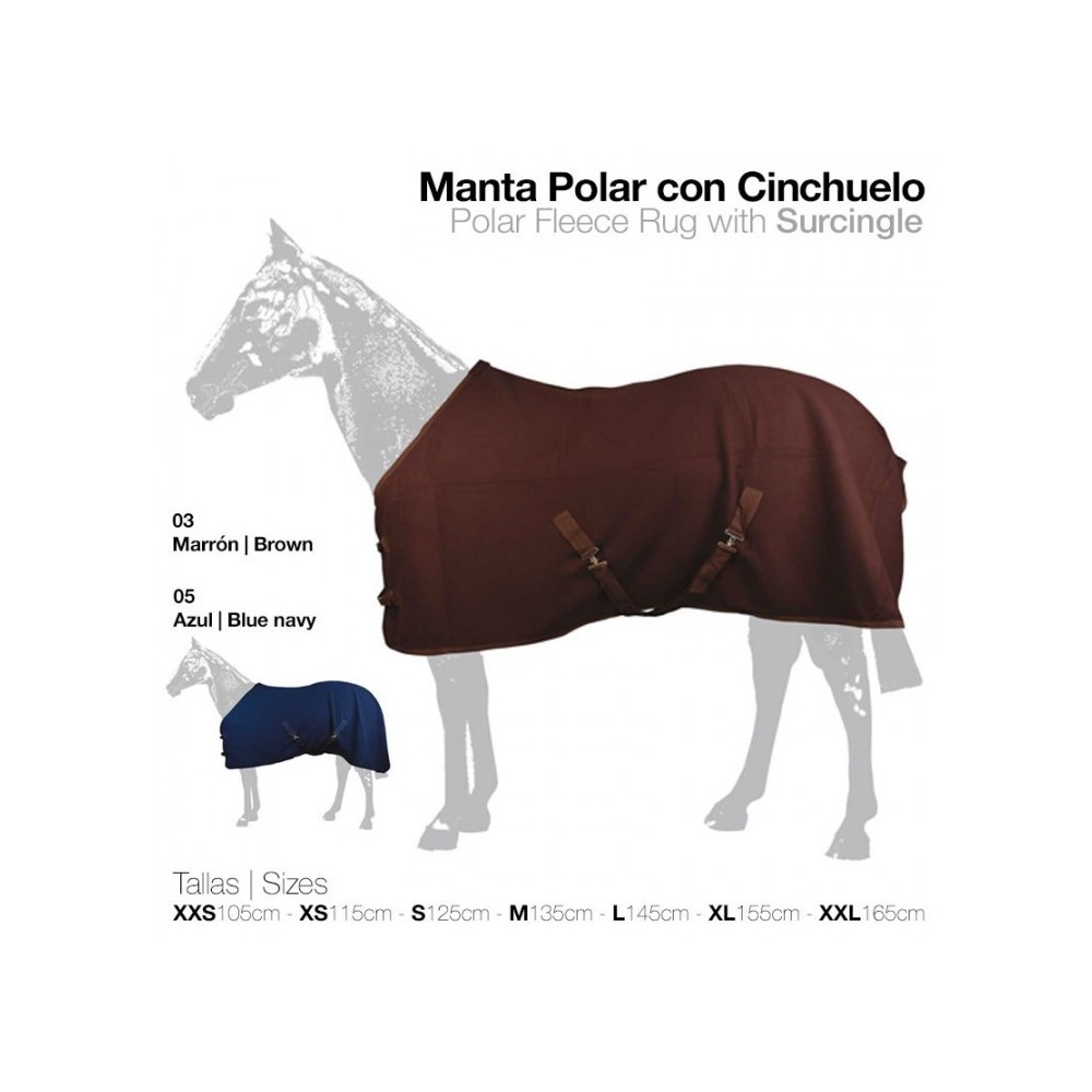 MANTA POLAR FLEECE CON CINCHUELO