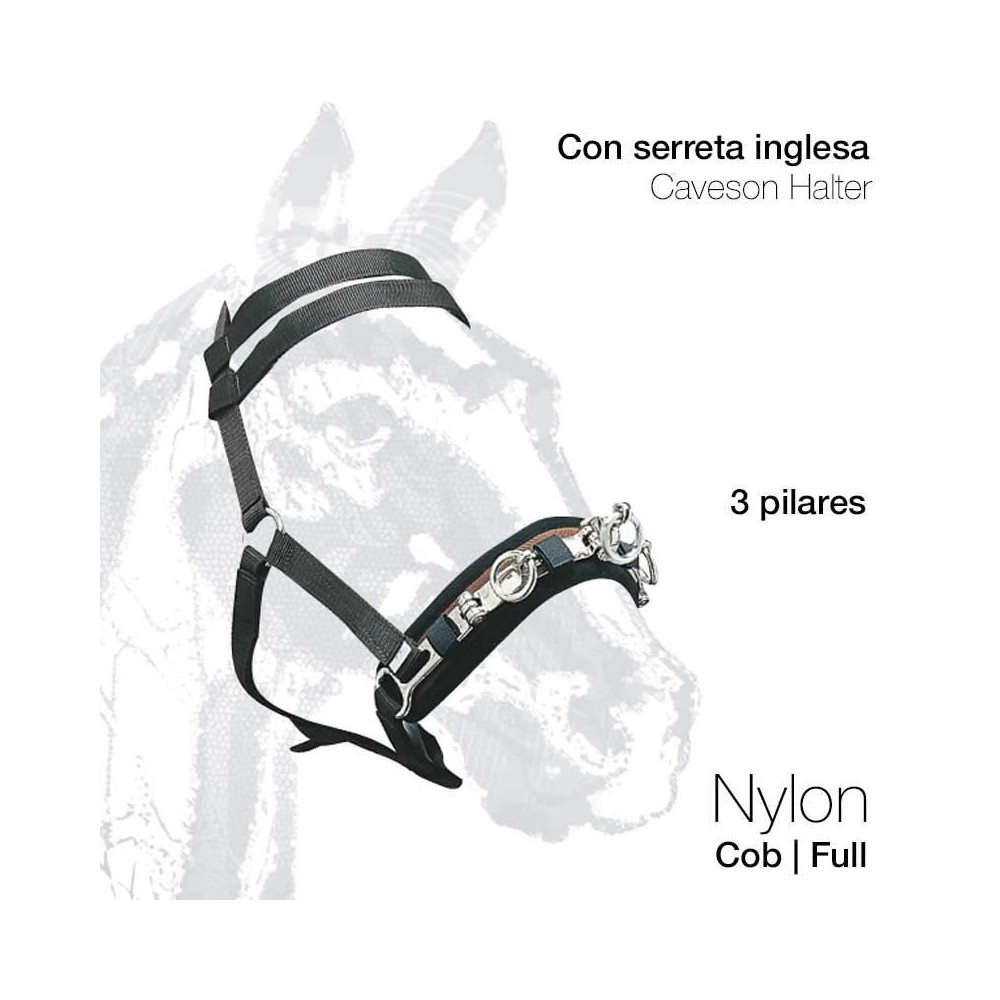 SERRETA INGLESA CON CABEZADA EN NYLON