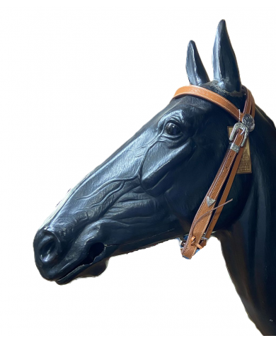 CABEZADA CUERO WESTERN BOB CAT CABALLO CABEZADA CUERO WESTERN BOB CAT CABALLO