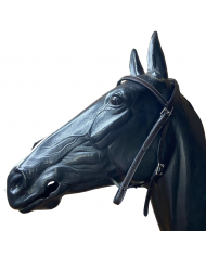 CABEZADA CUERO WESTERN BOB CAT CABALLO