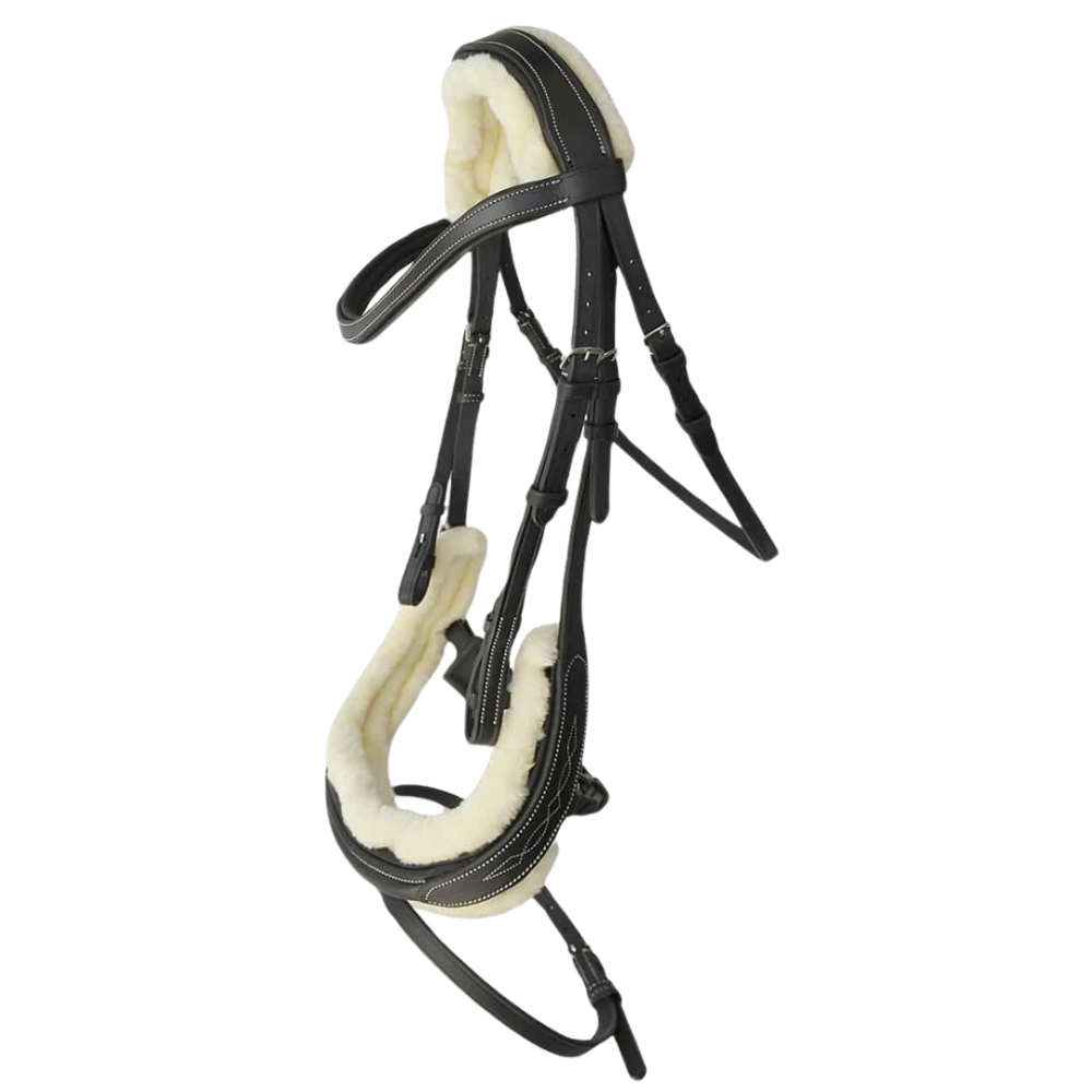 CABEZADA HH JADE CON RIENDA LONA NEGRA