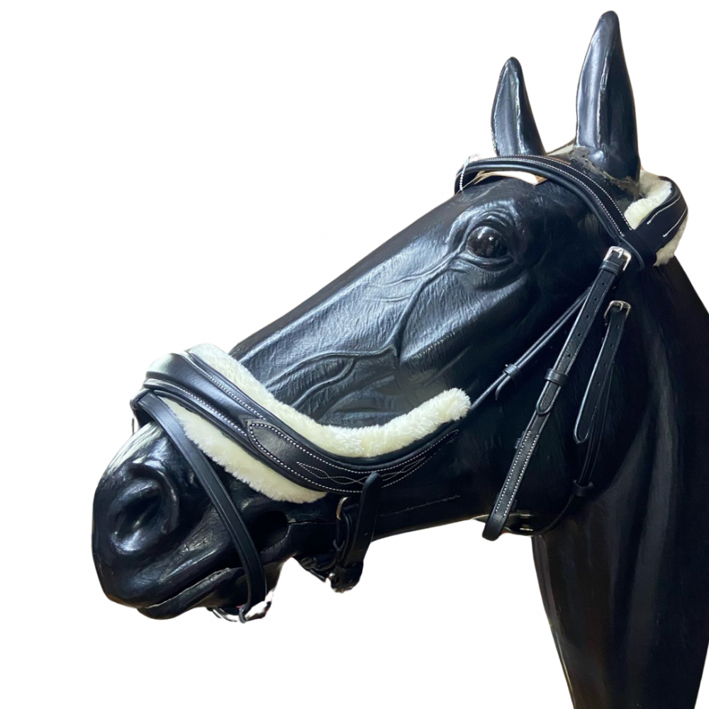 CABEZADA HH JADE CON RIENDA LONA NEGRA