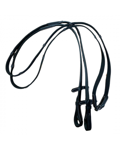 CABEZADA HH JADE CON RIENDA LONA NEGRA CABEZADA HH JADE CON RIENDA LONA NEGRA