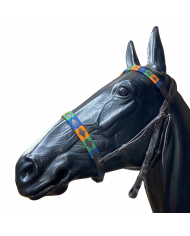 CABEZADA HH JADE CON RIENDA LONA NEGRA