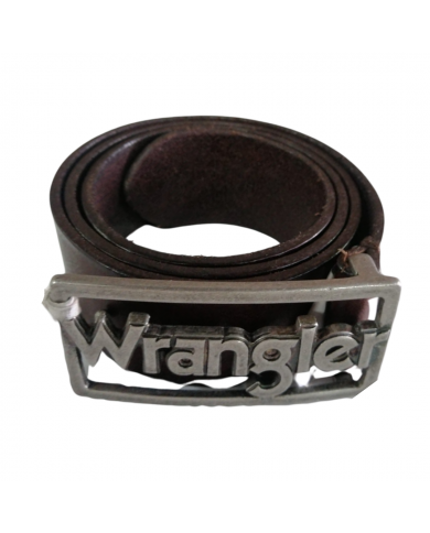CORREA CAFÉ HEBILLA WRANGLER