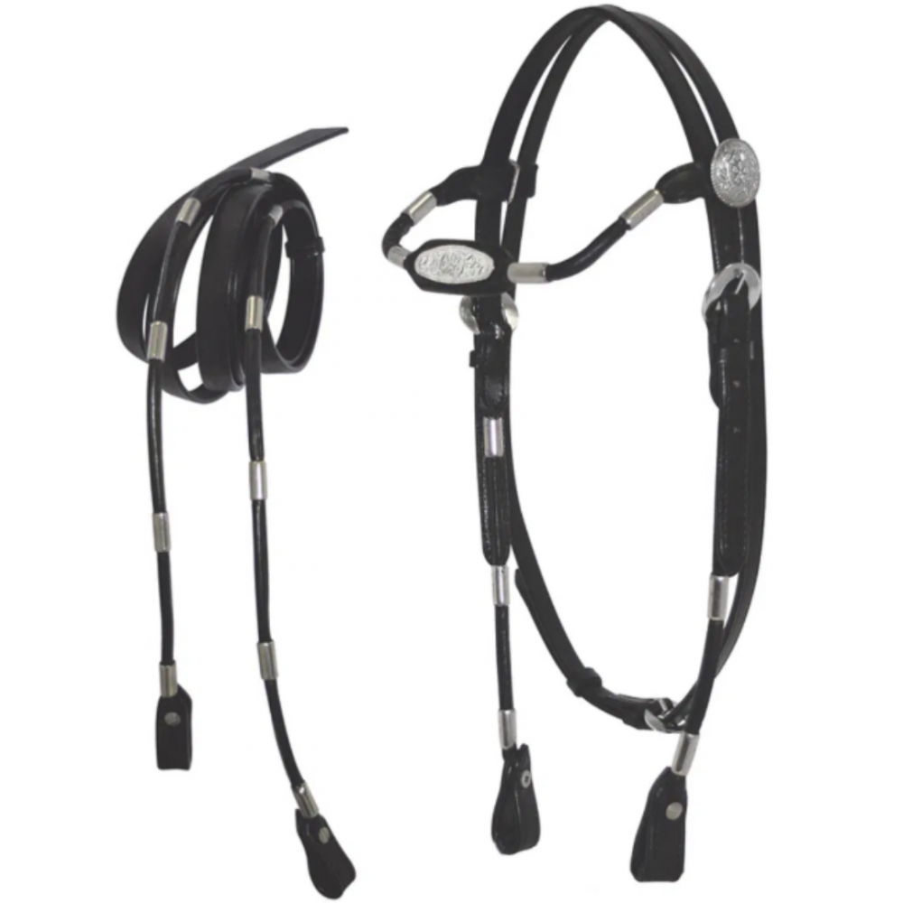 CABEZADA PONY CUERO WESTERN BOB CAT