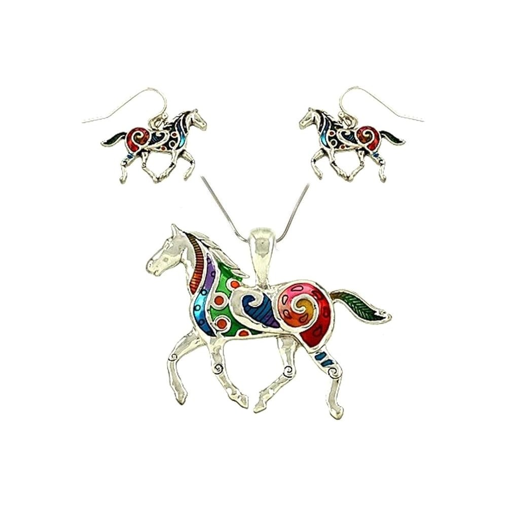 SET DIJE Y ARETES CABALLO