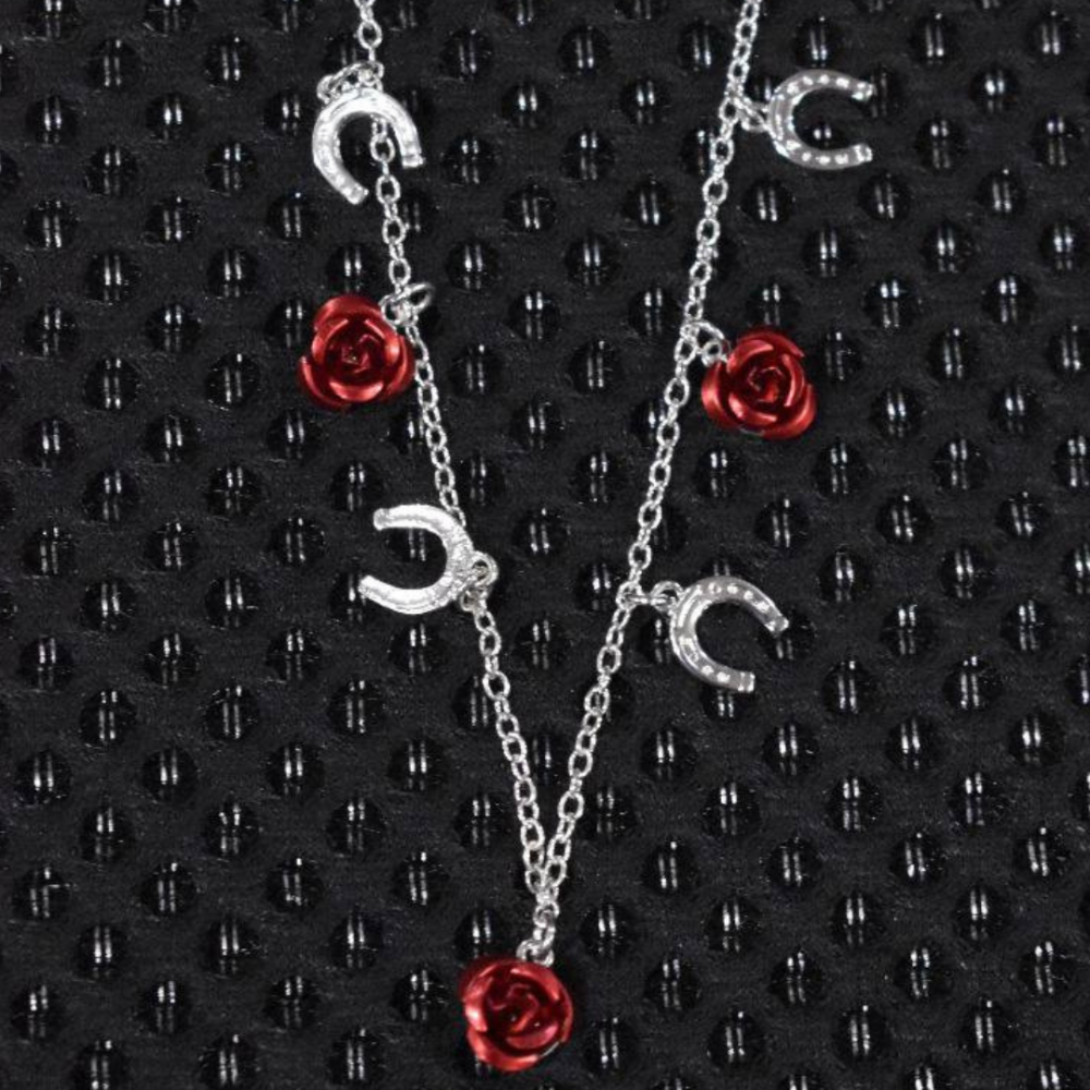 COLLAR ROSAS METALICAS Y HERRADURAS