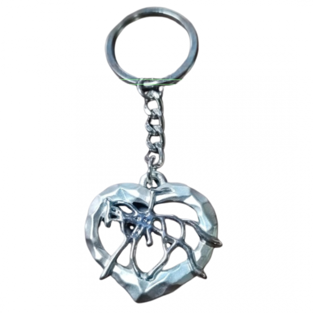 LLAVERO CORAZON/AMAZONA 2 TONOS