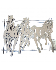 CABALLO PARA PARED EN HIERRO FUNDIDO