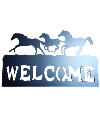 PLACA CABALLO Y WELCOME