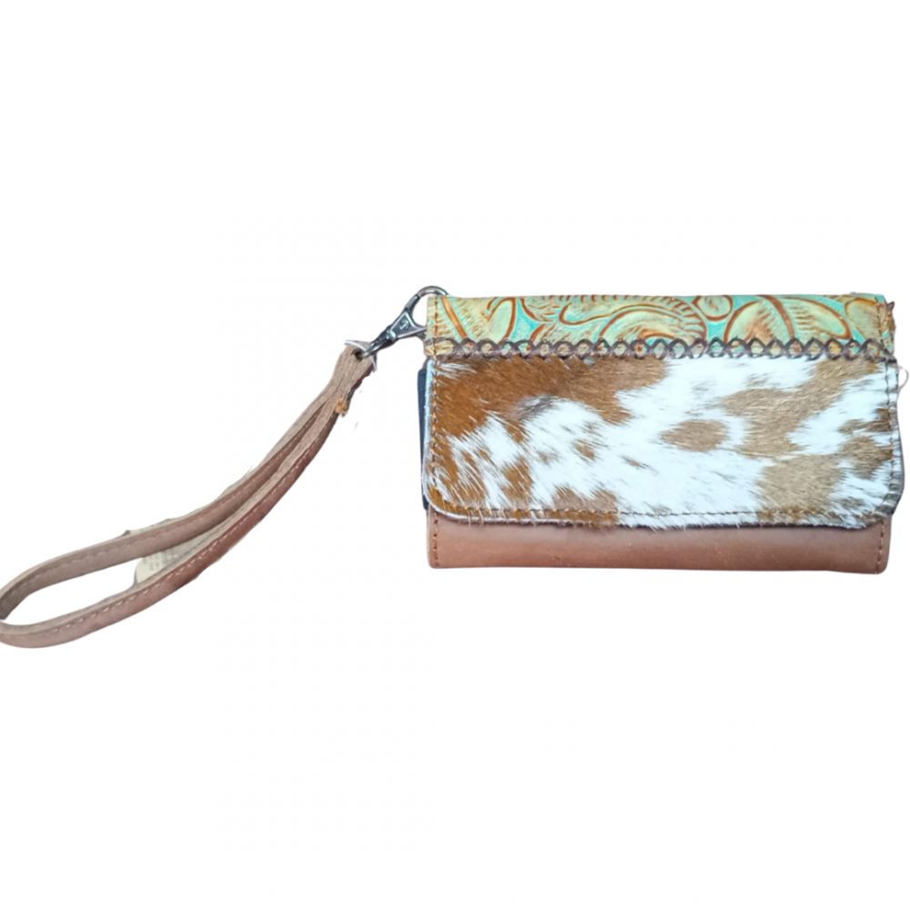 CARTERA GRABADA PIEL VACUNO