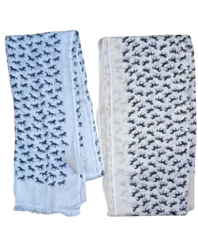 BUFANDA MOTIVOS CABALLOS