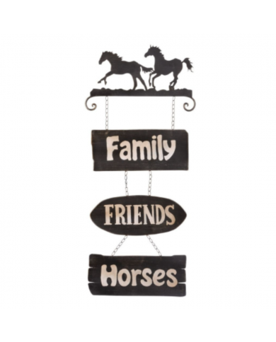 LETRERO HORSE, FAMILY & FRIENDS