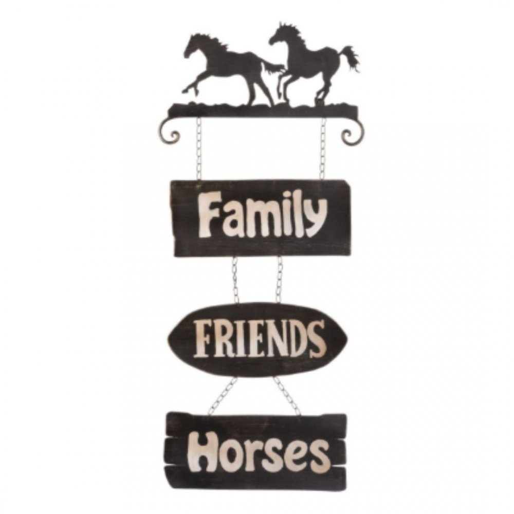 LETRERO HORSE, FAMILY & FRIENDS