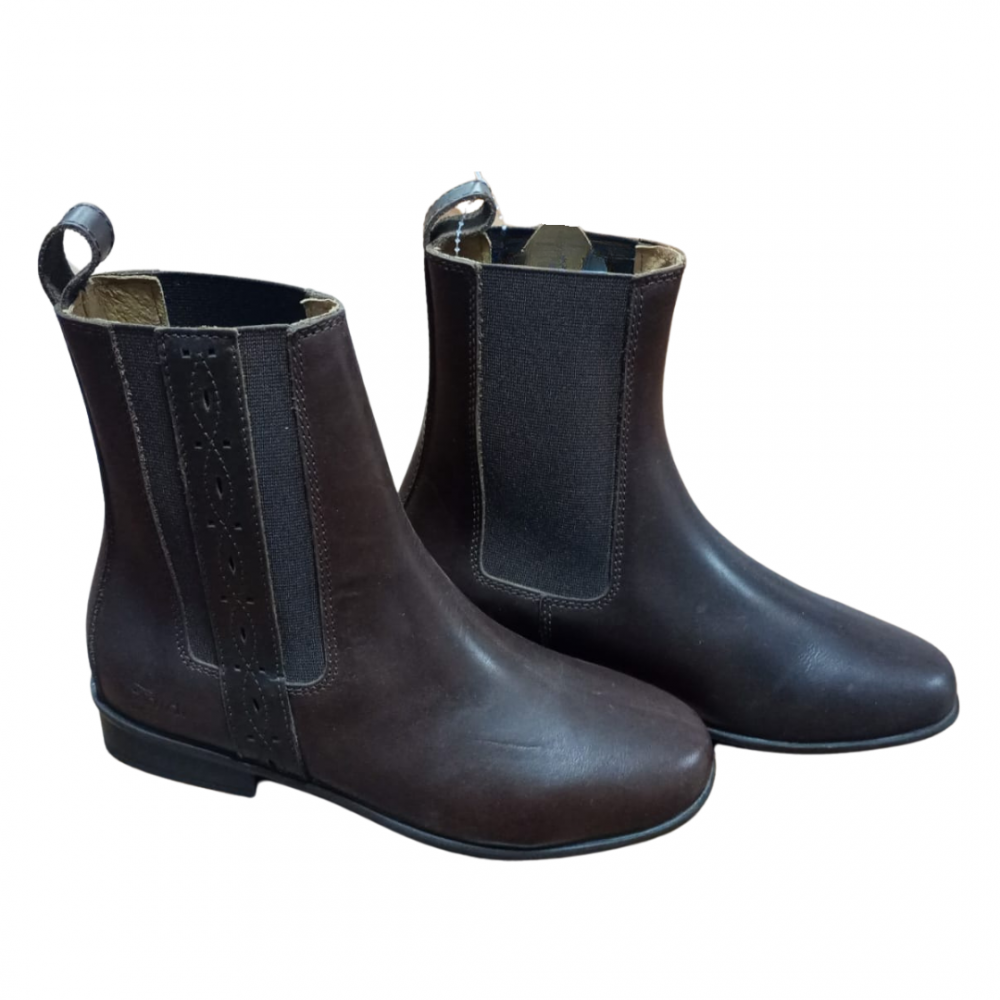 BOTIN ESPAÑOL EN CUERO CON ELASTICO