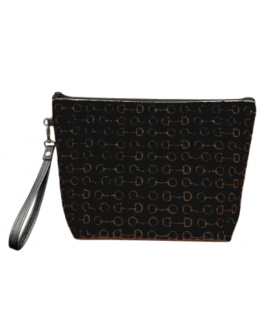 BOLSO COSMETICOS ESTAMPADO MOTIVO ECUESTRE