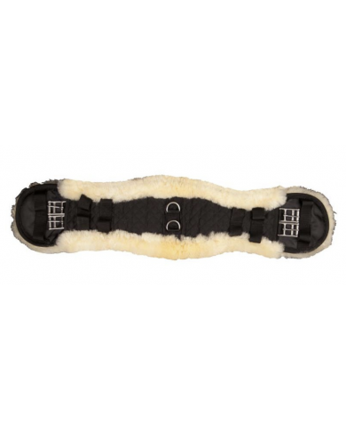 CINCHA DOMA CUERO CON BORREGUILLO NATURAL R10
