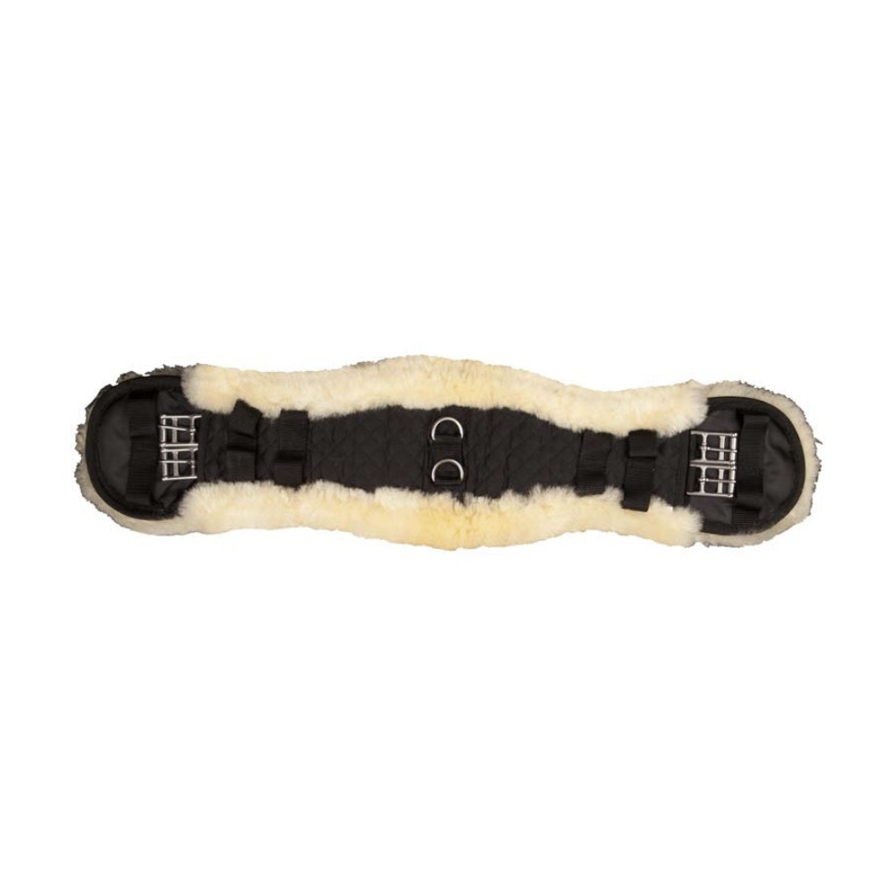 CINCHA DOMA CUERO CON BORREGUILLO NATURAL R10