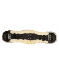 CINCHA DOMA CUERO CON BORREGUILLO NATURAL R10