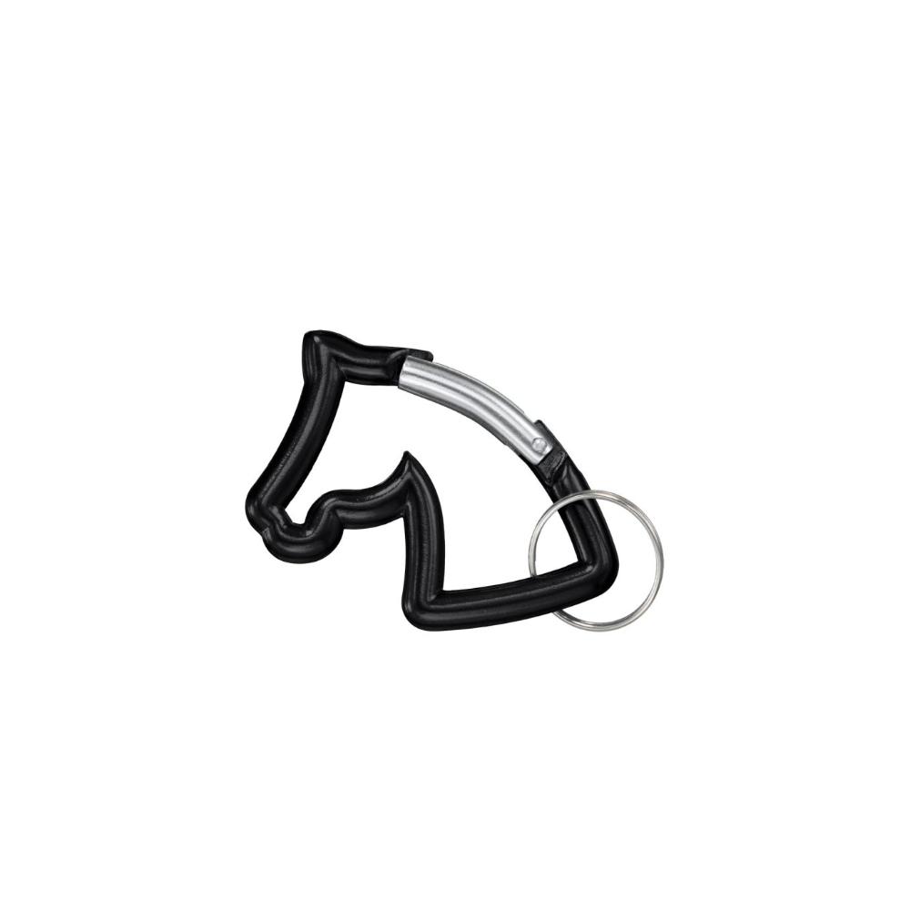 LLAVERO MOSQUETON ALUMINIO CABEZA CABALLO