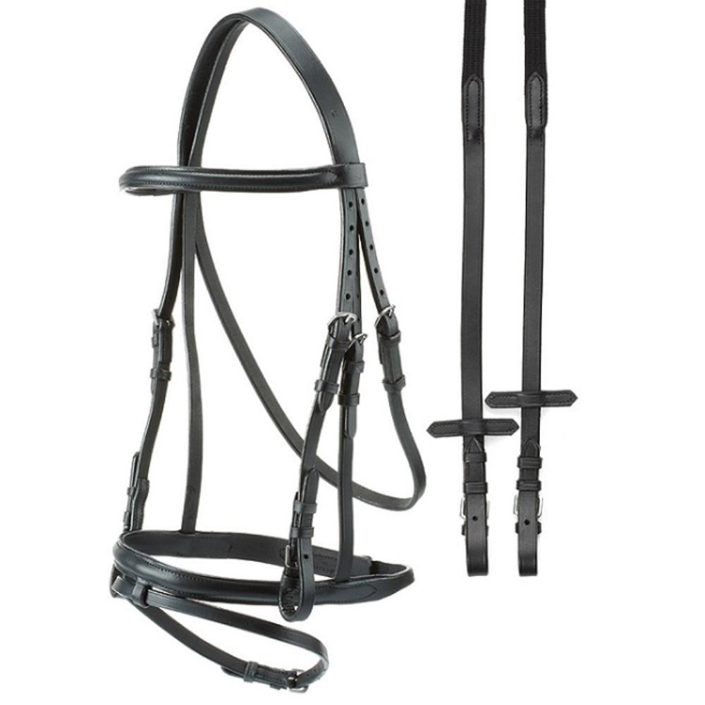 CABEZADA MRJ CUERO + CIERRABOCA RIENDA LONA