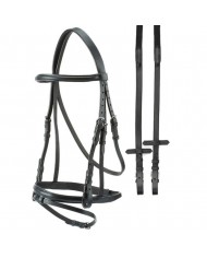 CABEZADA MRJ CUERO + CIERRABOCA RIENDA LONA