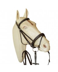 CABEZADA MRJ 188 FRENTERA DIAMANTE CON RIENDAS LONA