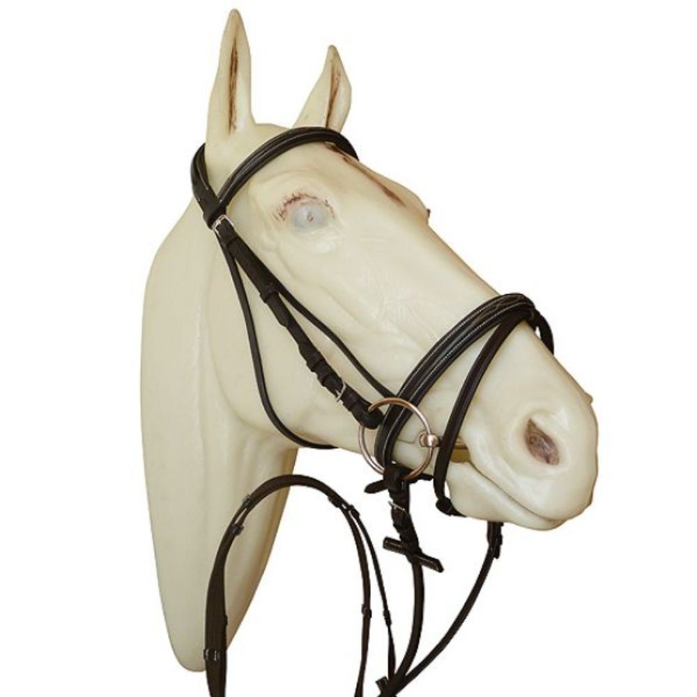 CABEZADA HH ALOMADA CON CIERRA BOCA Y RIENDA LONA
